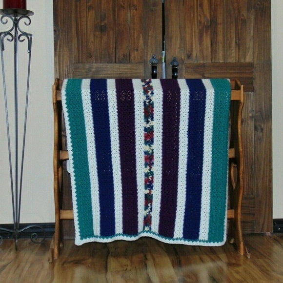 Handmade Other - Vintage Handmade Crochet Afghan, Size: 58" x 36"